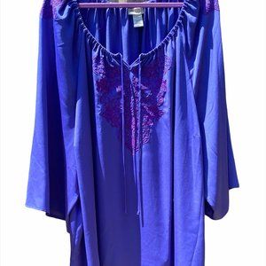 Dark blue embroidered tunic
